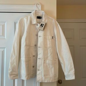 Hemp Demin Overshirt in Off White
